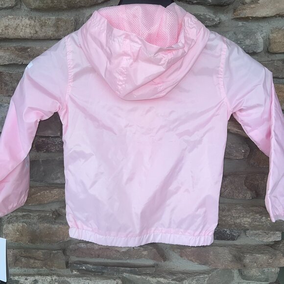 Nike Girls' Paneled Hooded FZ Rain Jacket 4, 5, 6 or 6X Pink NWT - Picture 3 of 3